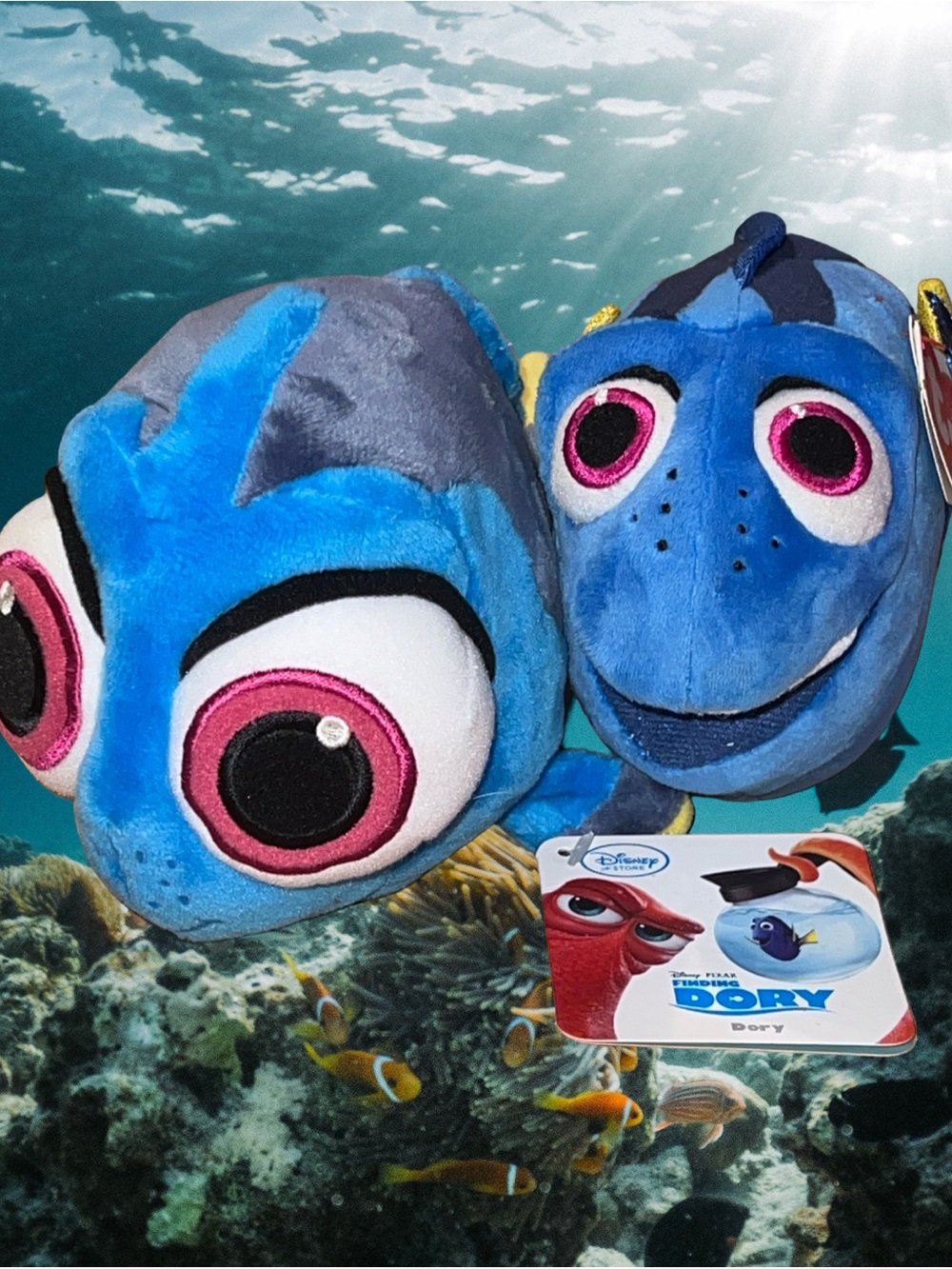 Disney Finding Dory Plush Lot - Baby Dory & Ty Adult Dory Set NWT